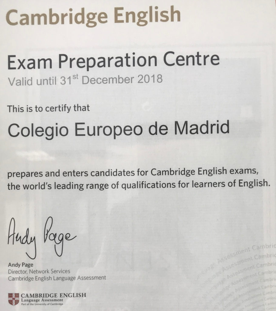 Centro preparador de Exámenes de Cambridge